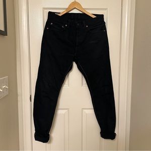 Momotaro 0405-B Black 15.7 oz Selvedge Jeans - High Taperer Fit